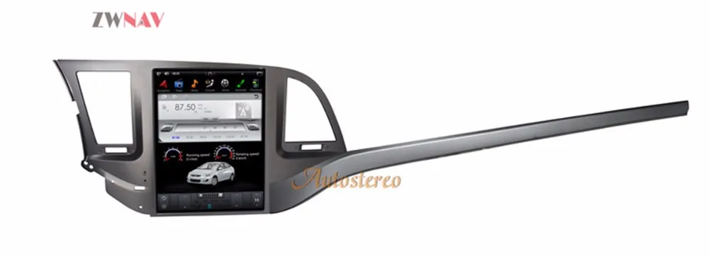 Best ZWNVA Tesla style Screen 8 Core Android 6.0 64+2GB Car DVD Player GPS Navigation Radio Screen For Hyundai Elantra 2016 2017 2018 3