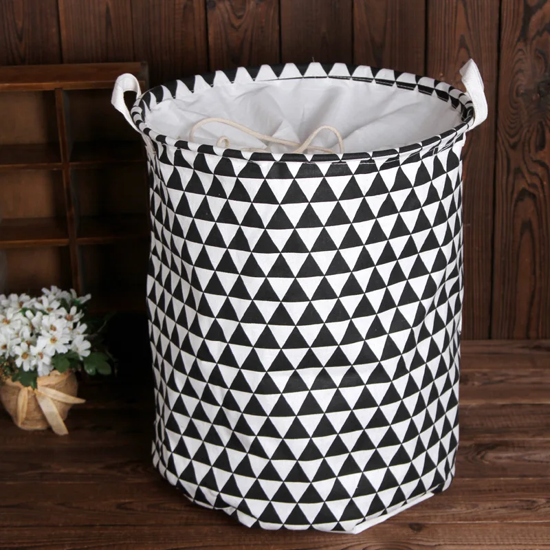 Большой Холст ведро Drawstring Луч порт корзина для белья и грязной одежды складной