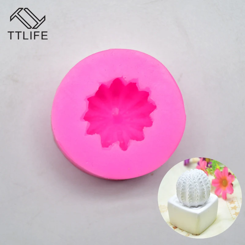 

TTLIFE Prickly Pear Pot Silicone Mold Plant Fondant Cake Pastry Decorating Tools Chocolate Gumpaste Baking Moulds Kitchen Gadget