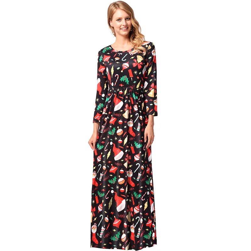 Christmas Candy Dress Female Maxi Women Dresses For New Year Marry