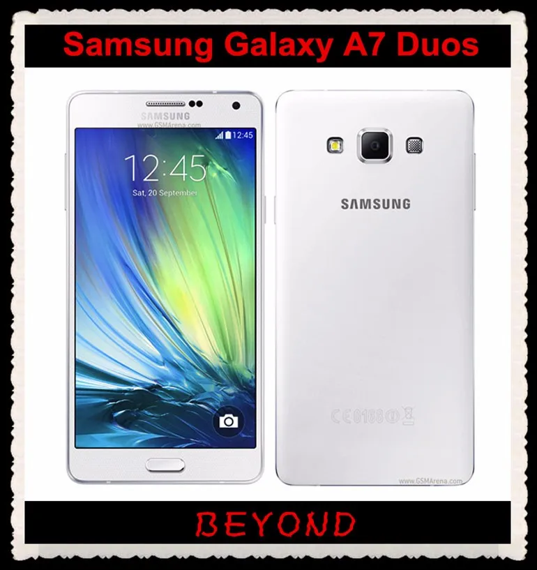 Разблокированный мобильный телефон samsung Galaxy A7 Duos, 4G, GSM, Android, две sim-карты, A7000, четыре ядра, 5,5 дюймов, 13 МП ram, 2 Гб rom, 16 ГБ