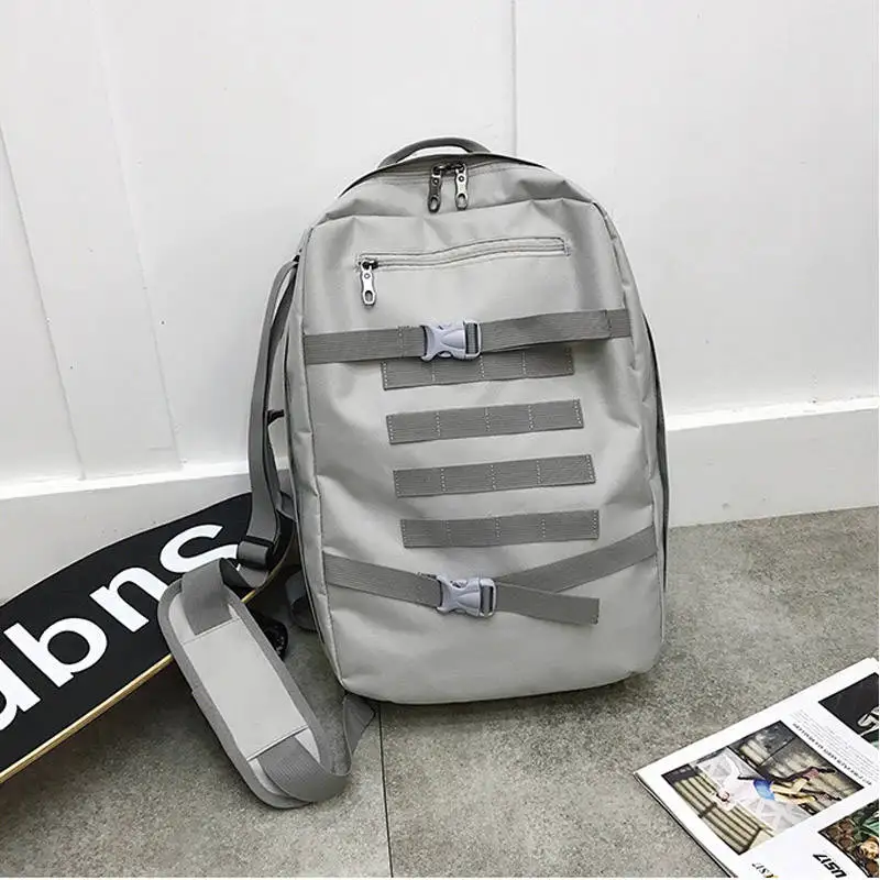 

New 2019 Korean Fashion Canvas Unisex Backpack Teenager's Anti-theft Waterproof School Bag Women Men Multifunction Travel Packet