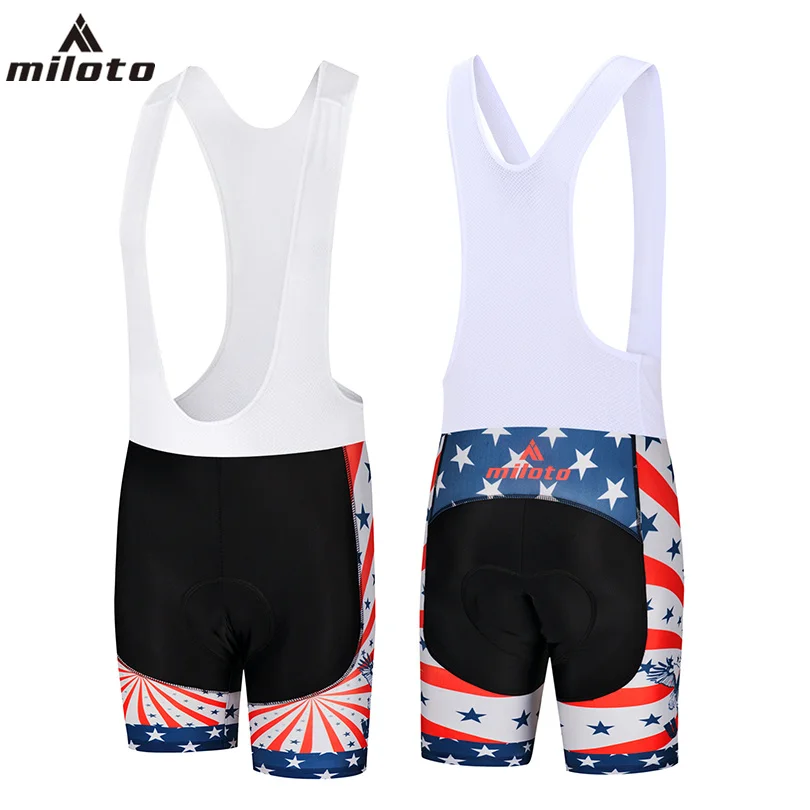 Miloto Man Cycling bibs White Bib Bicycle Short Tights MTB shorts Pad