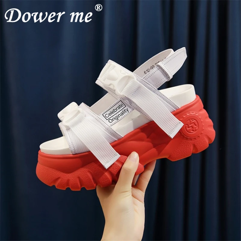 

Woman Shoes 2019 Fashion Summer New arrival Leather Buckle Women Thick Soled Beach Sandal Casual Chunky Platform Women's Sandals