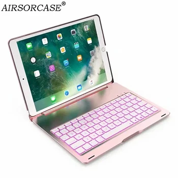 

Luminous With Keyboard Wireless Bluetooth Business Tablet Case for Apple iPad Pro 10.5 2017 Case Cover Aluminum Back Cover