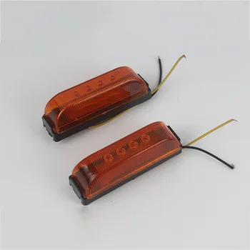 

1Pair 4LED Side Marker Lights 24V Truck Warning Lamp Red Yellow Clearance Lamp