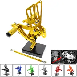 CNC Алюминий мотоциклетные сзади Регулируемые задние наборы Комплект подножки для KAWASAKI ZZR600 ZZR 600 2005 2006 2007 2008