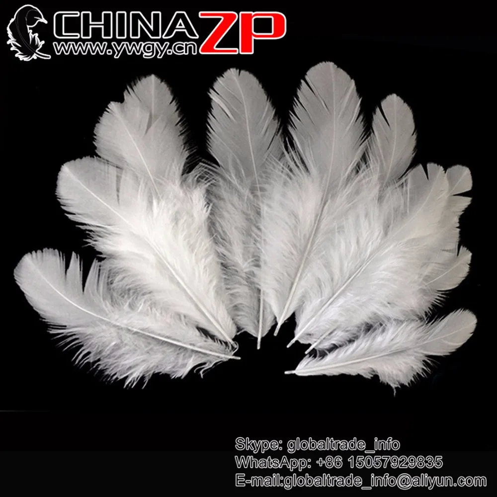 

Yiwu ZP Crafts Co., Ltd 200pcs/lot 6-10cm Selected Prime Quality Natural White Hen Saddle Feathers