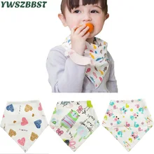 3 шт/партия детский нагрудник бандана нагрудники двухслойные хлопковые слюнявчик Лето Осень Детский слюнявчик ткань треугольник шарф