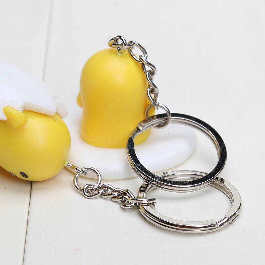 6 шт./компл. 4 см Gudetama желтый Яйцо ленивый Gudetama брелок Подвески ПВХ фигурка игрушки Gudetama брелок