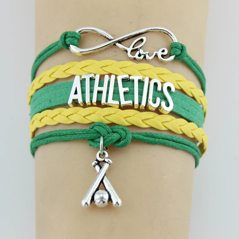 Drop Shipping Infinity Love Athletics Baseball Bracelet Handmade Sports