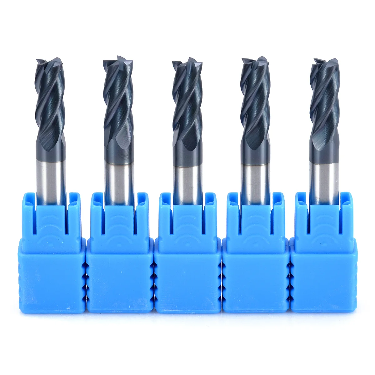 Buy 5pcs Tungsten Carbide End Mill 4 Flute CNC Milling