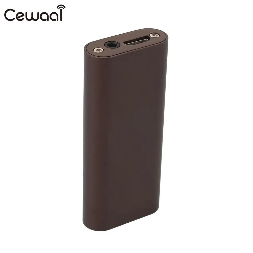 Cewaal Headphone Amplifier 3.5mm Plug Aluminum Alloy Mobile Phone Car Audio Rechargeable Portable Stereo Amplifier