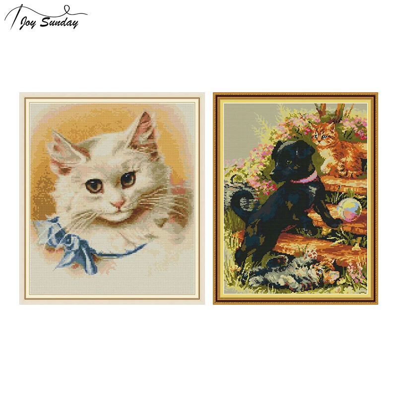 Joy Sunday Aida тканевый Набор для вышивки крестиком 14ct 11ct DMC DIY Печатный холст ручная