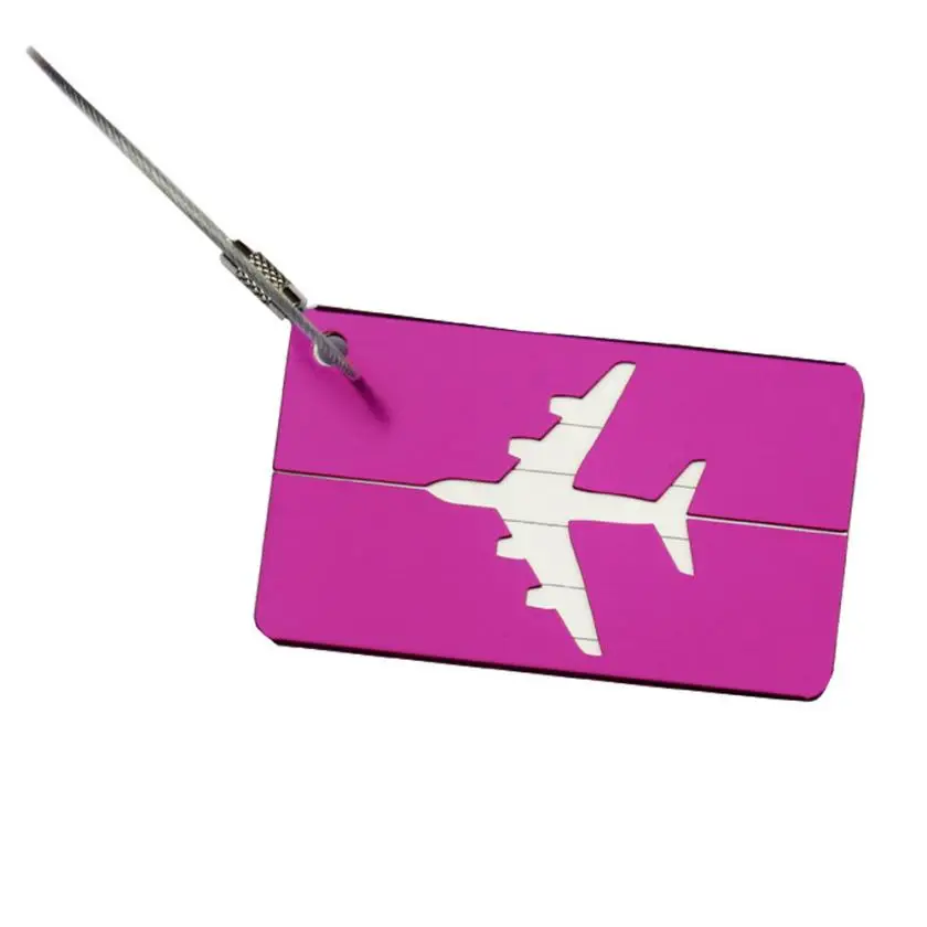 MA 29 Быстрая Самолет форма квадратная бирка для багажа багаж проверенный посадочные Лифты - Цвет: Фиолетовый