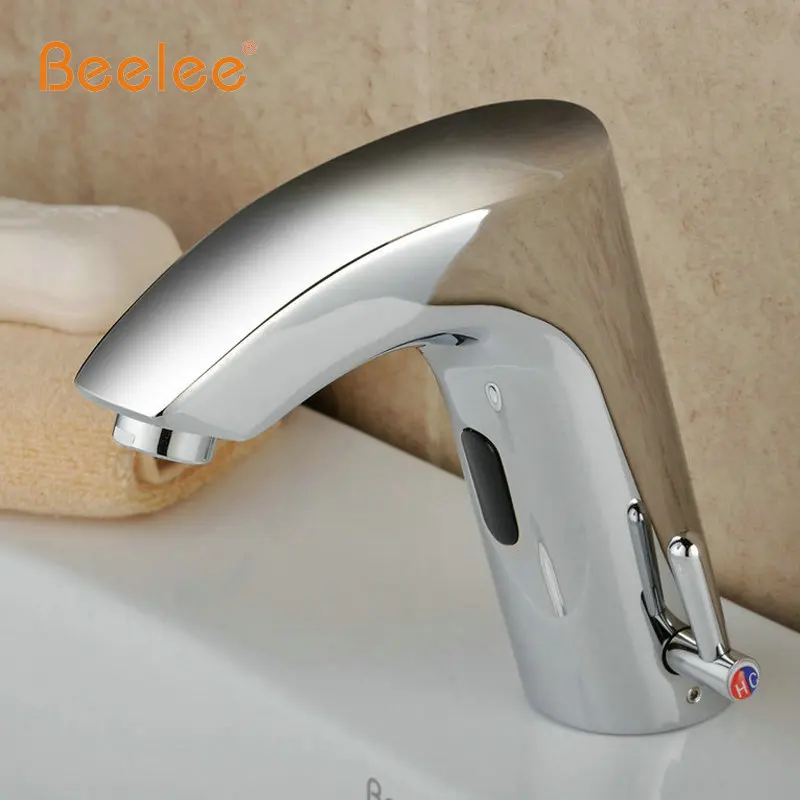 Preise Bad Waschbecken Wasserhahn Messing finish mit Automatische Sensor (Warm und Kalt) (QH0112BA)