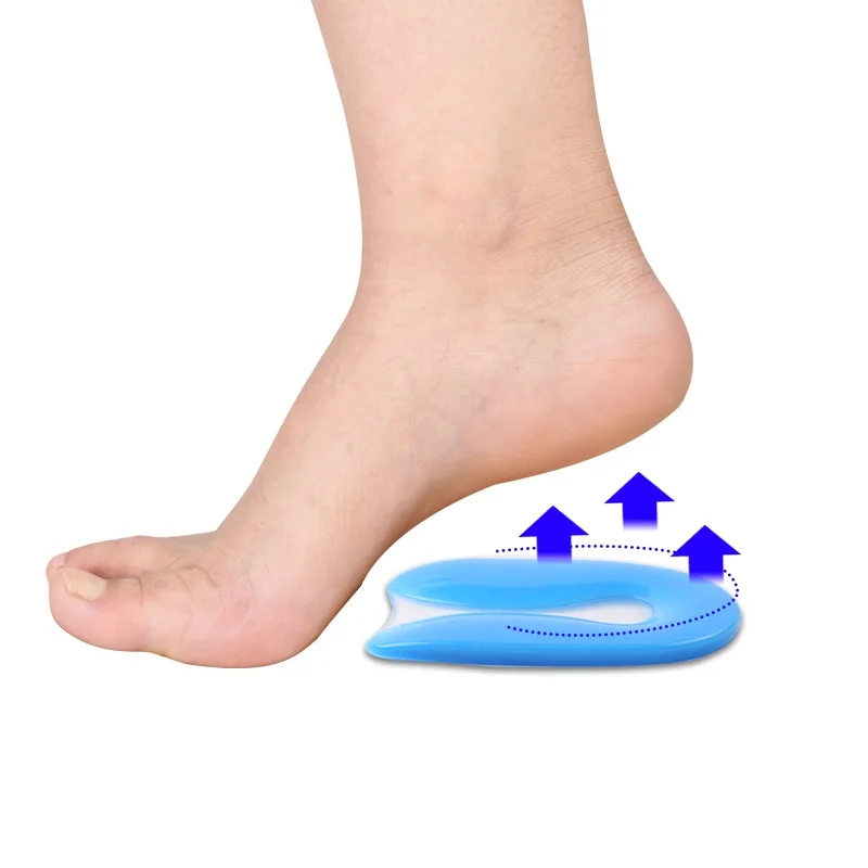 Protezioni per speroni in gel di silice medica al 100% Cuscinetti per tallone in silicone Accessori per fascite plantare Scarpe Solette ortopediche_voghion.com
