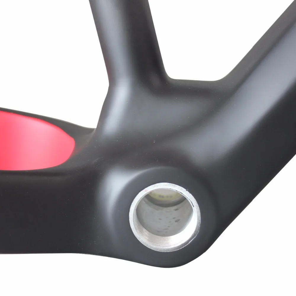 Top 26er carbon fat bike frame 197mm rear space fat bike carbon frame UD matt Red color with ican brand 17/19 inches SN02 3