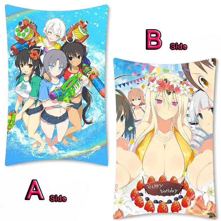 Аниме Senran Kagura Kayano Ai Shiraishi Ryouko Dakimakura обнимающая Подушка Чехол Otaku 2 стороны 35x55