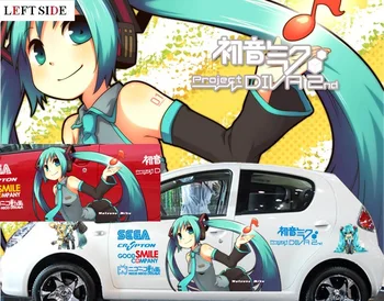 

LEFT SIDE Car Stickers Both Sides DIY Japanese Anime Decal Decor Waterproof Mural Vinyl Styling Second Yuan Cartoon Car Sticker