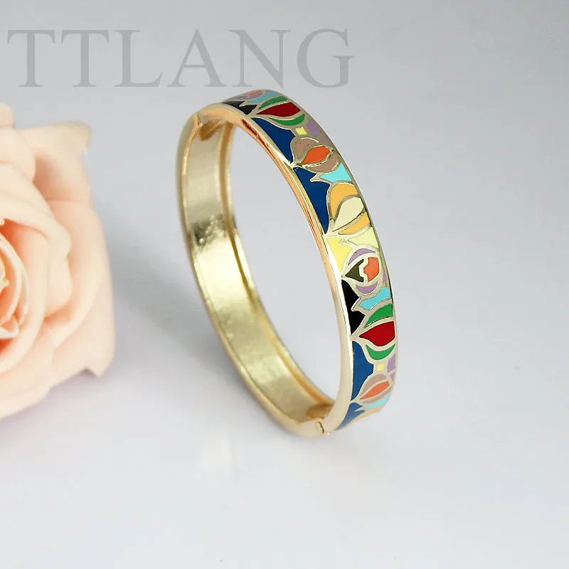 

1.2cm Width Muslam Islam Water-Drop Design Enamel Jewelry Bangle