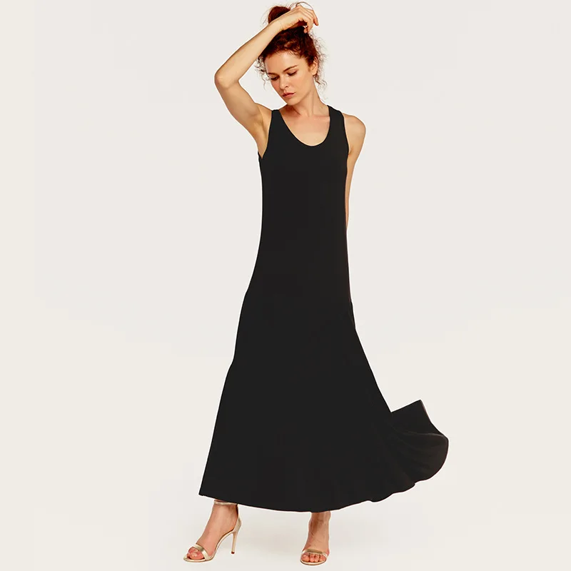 

Wasteheart Summer Women Red Green Sleeveless A-Line Dress Long Dresses V Neck Office Lady Sexy Dresses Plus Size Sexy Dress