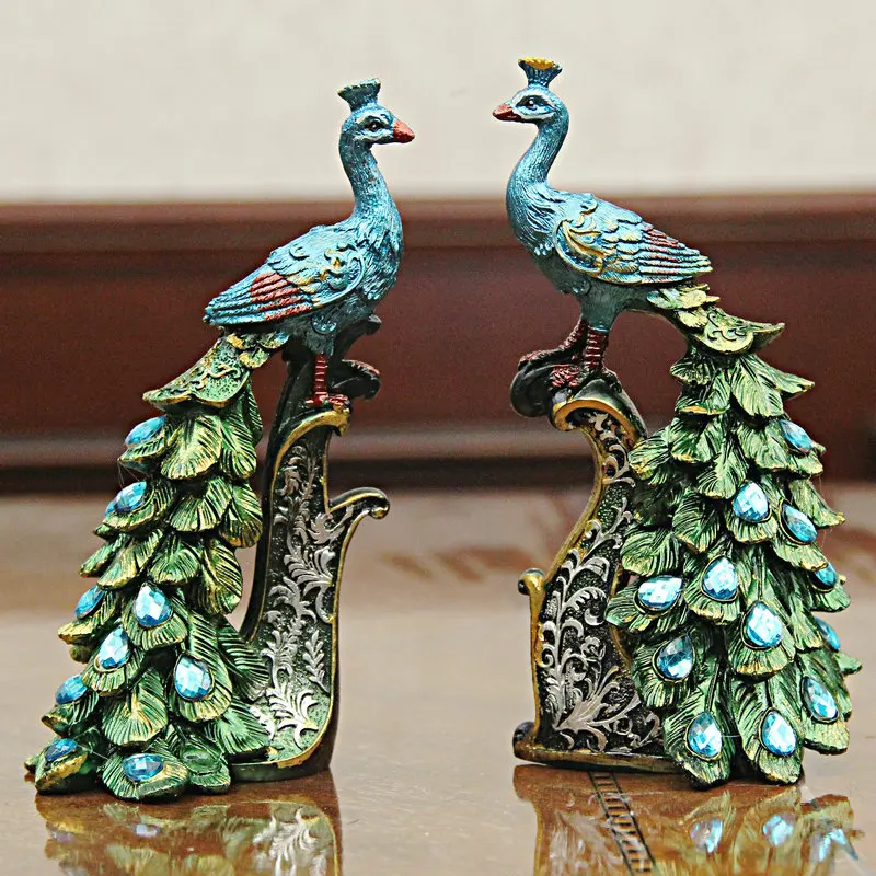 

Sri Lanka Small Peacock Crafts Creative Home Furnishings Living Room Peacock Ornaments Wine Cabinet Decorations