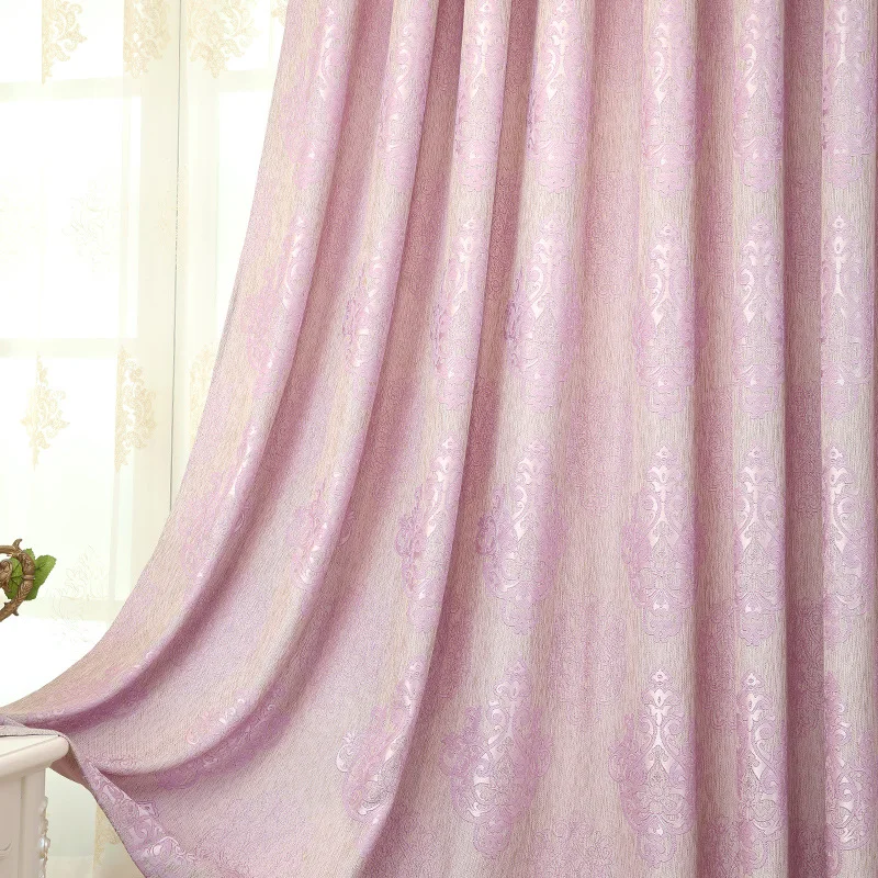 Европа роскошные жаккардовые затемненные тенты ткань занавески экран отвесный тюль для гостиной спальни окна на заказ балдахин