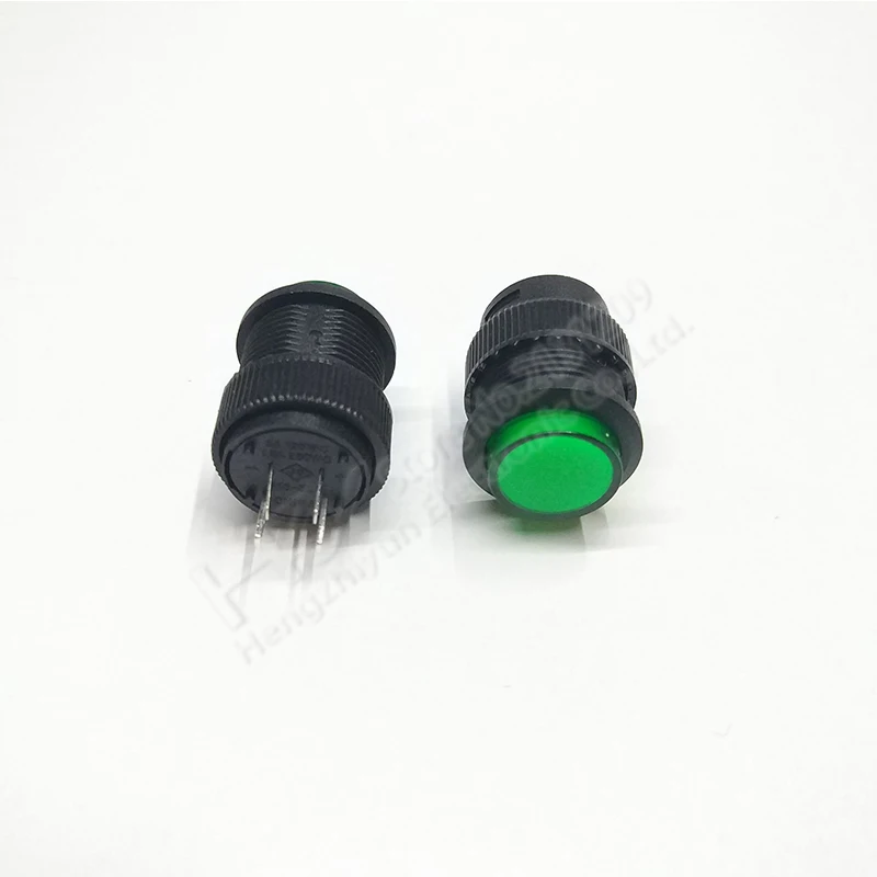 Hzy 16mm Self-locking push button switch with LED ON-OFF blue Green Red Yellow with lamp recovery button switch 3A125V AC 4 pins Hzy 16mm Self-locking push button switch with LED ON-OFF blue Green Red Yellow with lamp recovery button switch 3A125V AC 4 pins