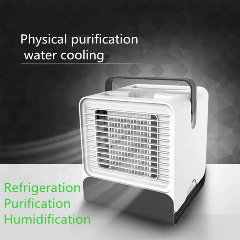 

Air Conditioner 4 in 1 Mini USB Personal Space Air Cooler Humidifier Purifier Desktop Cooling Fan for Office Household Outdoors