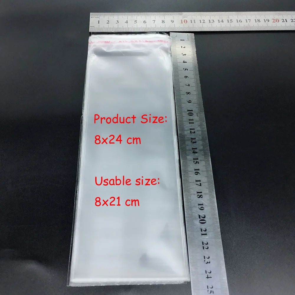 Горячая 14 размеры ширина 8 см самозапечатывающийся пакет, который можно закрыть прозрачный пакет поли пластиковый пакет из пенополиуретана с открытыми порами 30/50 шт - Color: 50pcs8x24cm