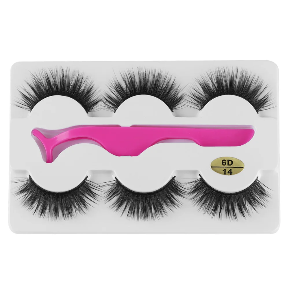 

Natural Makeup Mink Lashes with 1 tweezer Mink Eyelashes Cruelty free Lashes Handmade Reusable Eyelashes Popular False Lashes