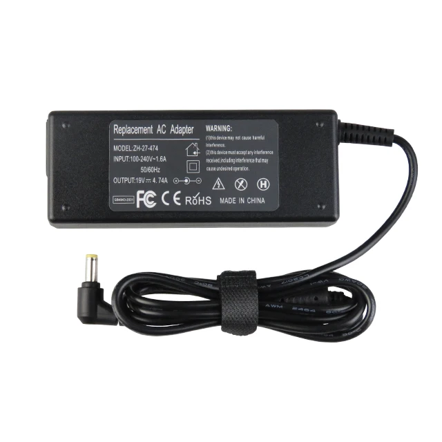Zoolhong 19V 4.74A 5.5*1.7 Laptop Adapter AC Charger Battery Power Supply For Acer