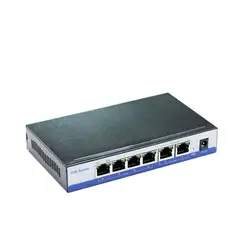 HY10 CCTV active 4 Порты 10/100 м коммутатор питания через Ethernet Мощность Over Ethernet для PoE IP Камера Системы сети сетевые коммутаторы 2 Порты по восходящей