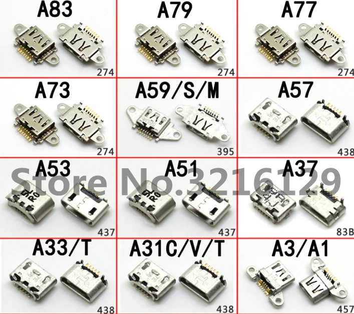 10 шт./лот Оригинальный micro Новый USB разъем для зарядки OPPO A83 A79 A77 A73 A59 A57 A53 A51 A37 A33