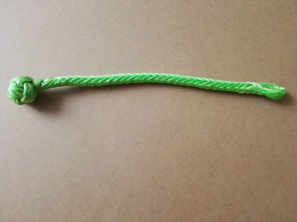 الأخضر 6 ملليمتر * 80 ملليمتر الاصطناعية حبل تكبل ، لينة أغلال لل يخوت ، UHMWPE تكبل الانتعاش لينة قبضة