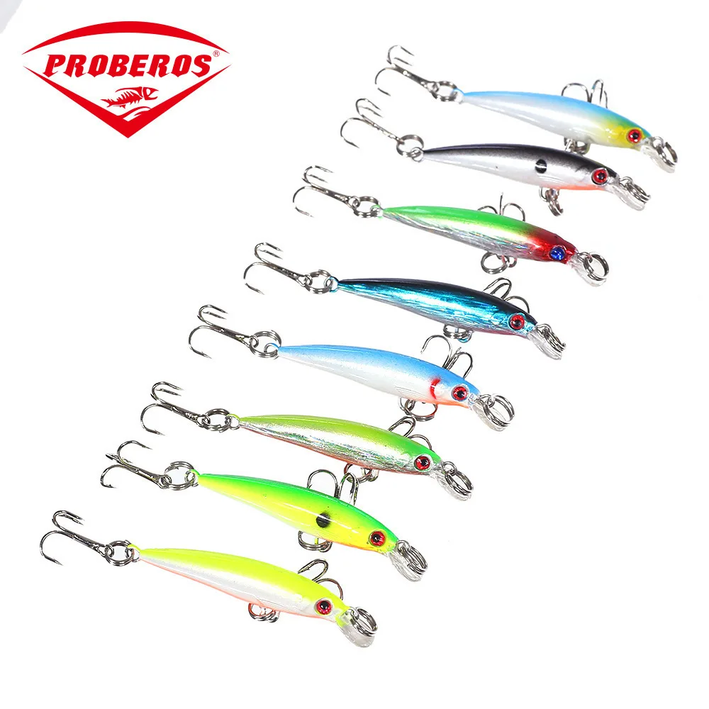 

Mini Minnow Hard Bait Wobbler Sea Fishing Lure 100mm/2g Crankbait 3D Eyes Artificial Plastic Saltwater Artificial Trolling Decoy