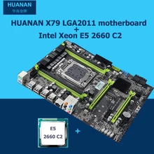 HUANAN motherboard CPU set X79 V2.49 motherboard Intel Xeon E5 2660 C2 4 channels RAM support 64G the most all tested in WIN7