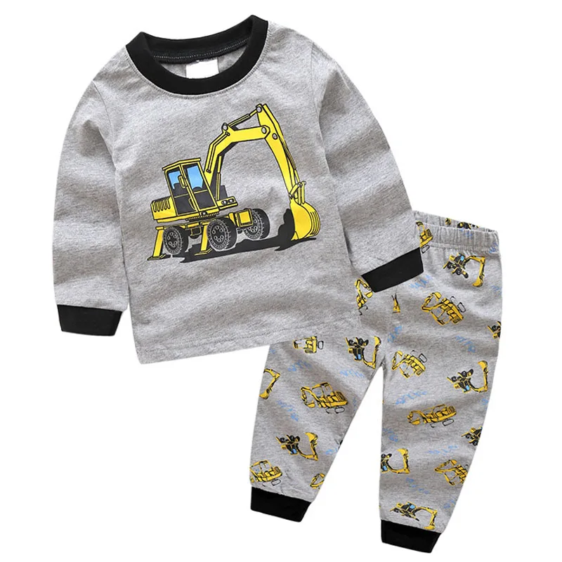 Children's pajamas backhoe pattern (2)