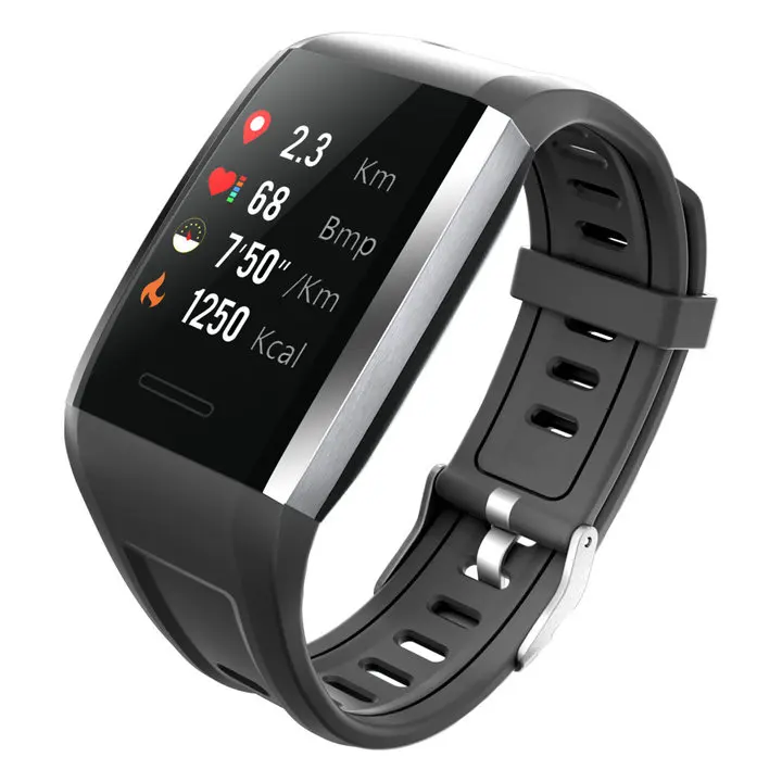 Newest Smart Bracelet Fitness Tracker Blood Pressure Sleep Monitoring Smart band Sport Bluetooth Wristband for android ios phone - Цвет: Серый