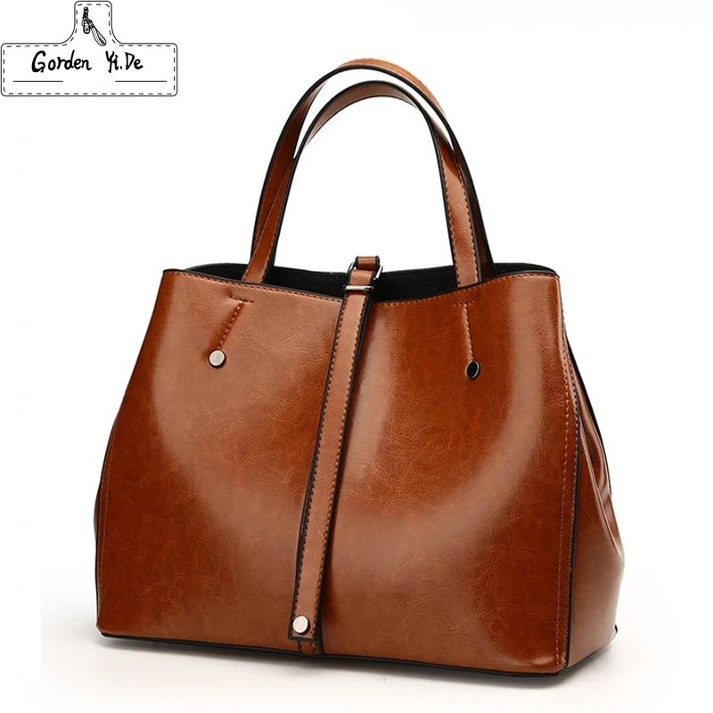 Luxury Ladies Boston Bag 2019 Famous Brands Women Genuine Leather Bags