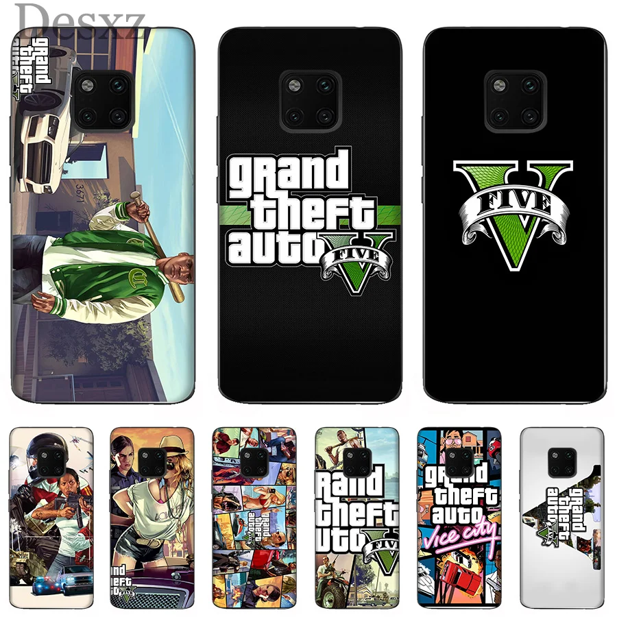 Чехол для телефона Rockstar Gta 5 Grand Theft Huawei mate 10 20 lite Pro 2 3 4 4i i Y5 Y7 Y9 prime Cover | Мобильные
