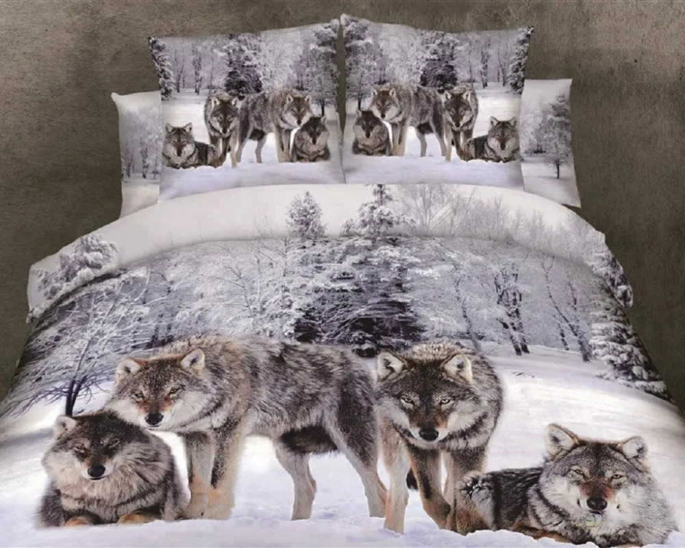 

3D boutique 100% cotton tiger leopard lion bedding set 150 cm (5 ft), 180 cm, 200 cm (6 ft) bed