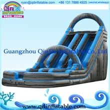Amusement Park Children Playing Castle inflatable slide with pool Inflatable Pool Water Slide for Entertainment