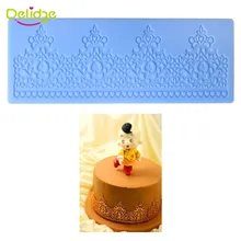 Delidge 1pc Lace Silicone Mold Cake DIY Fondant Cupecake Decorating Tools Chocolate Mould