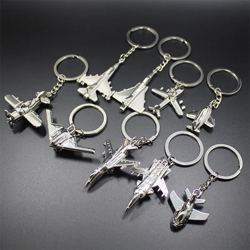 

High Quality 3D Metal Model Airplane Aircraft Key Chains For Women Men Charm Pendants Car Keyring Keychain Jewelry Creative Gift