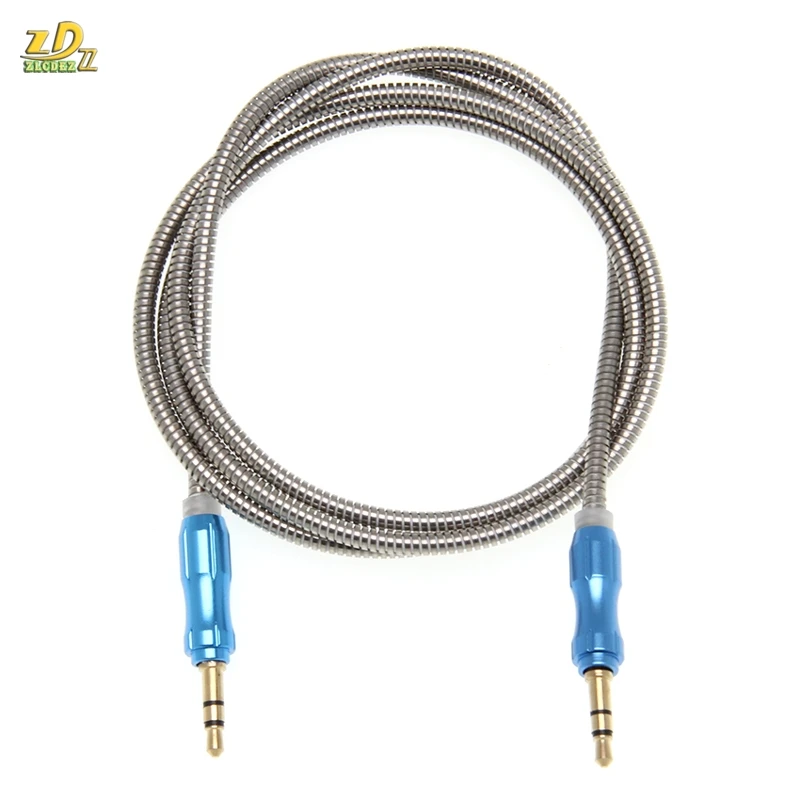 matel Aux Cable Speaker Wire 3 5mm Jack sliver ring Speaker Audio Cable For Car Headphone Jack 3 5 mm For MP3 MP4 500pcs lot
