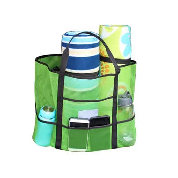 

Portable Quick Dry Shower Caddy Tote Bag Hanging Toiletry Mesh Bag with 7 Pocket Bathrooms Organizer for Dorm/Gym/Camp/Travel