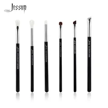 Jessup Black Silver Professional Makeup Brushes Set Make up Brush Tools kit Eye Shader Liner natural