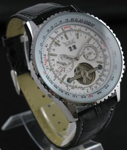 

Mens Tourbillon Automatic Mechanical 5 Hands Multi Function Fashion Watch freeship
